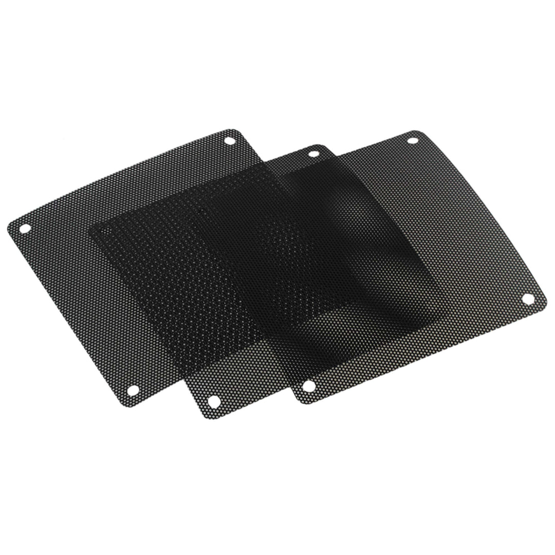 120mm PVC Black PC Cooler Fan Filter Case Cover Computer Mesh Pack of 10