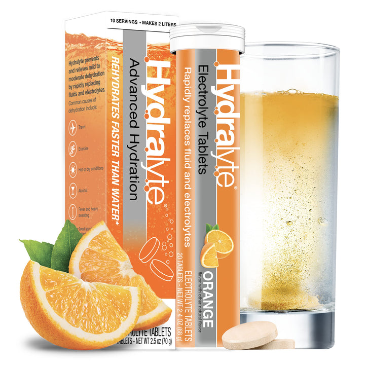 Electrolyte Tablets | Orange Electrolytes | Perfect for Bachelorette Parties, Workout Essential and A Travel Essential for Daily Hydration Needs | (10 Servings, 20 Electrolyte Tablets)