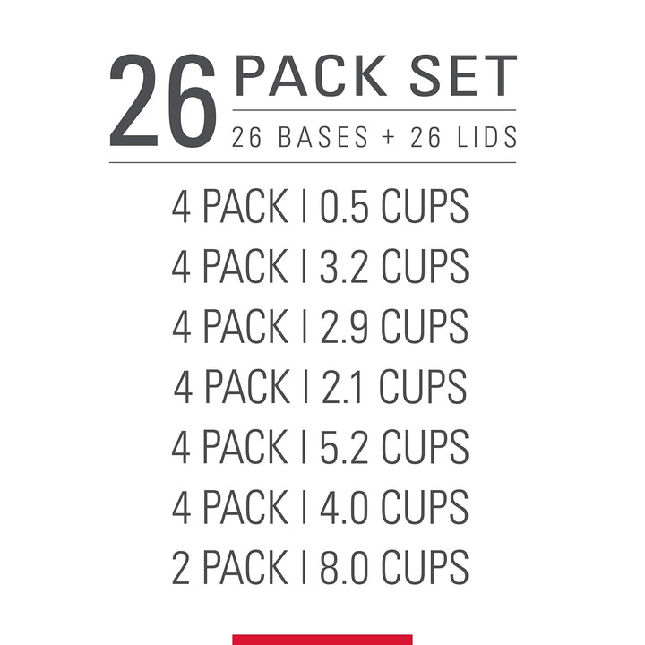 TakeAlongs Food Storage Containers, Set of 26, Clear