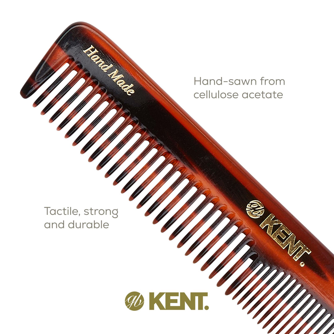 Kent Authentic Handmade Dressing Table Comb, Dark Brown, 169mm