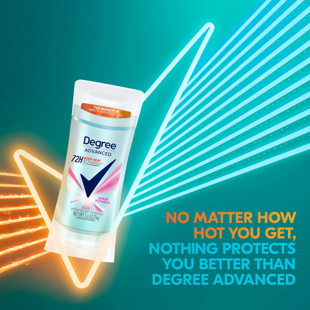 Advanced Protection Antiperspirant Deodorant Sheer Powder for 72-Hour Sweat & Odor Control for Women, with Body Heat Activated Technology, 2.6 oz
