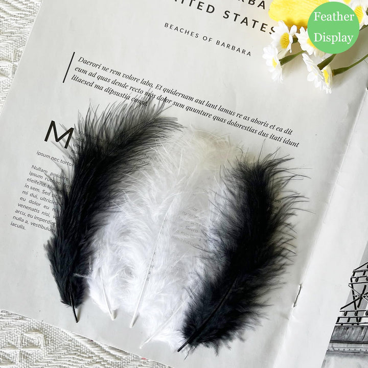 200pcs White Feathers for Dream Catcher Crafts Wedding Home Party Decorations Jewelry Making 4-6 Inch Rooster Saddle Hackle Feathers