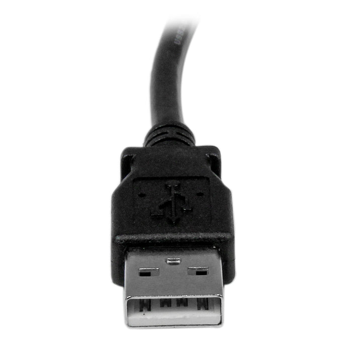 1m USB 2.0 A to Left Angle B Cable Cord - 1 m USB Printer Cable - Left Angle USB B Cable - 1x USB A (M), 1x USB B (M) (USBAB1ML),Black