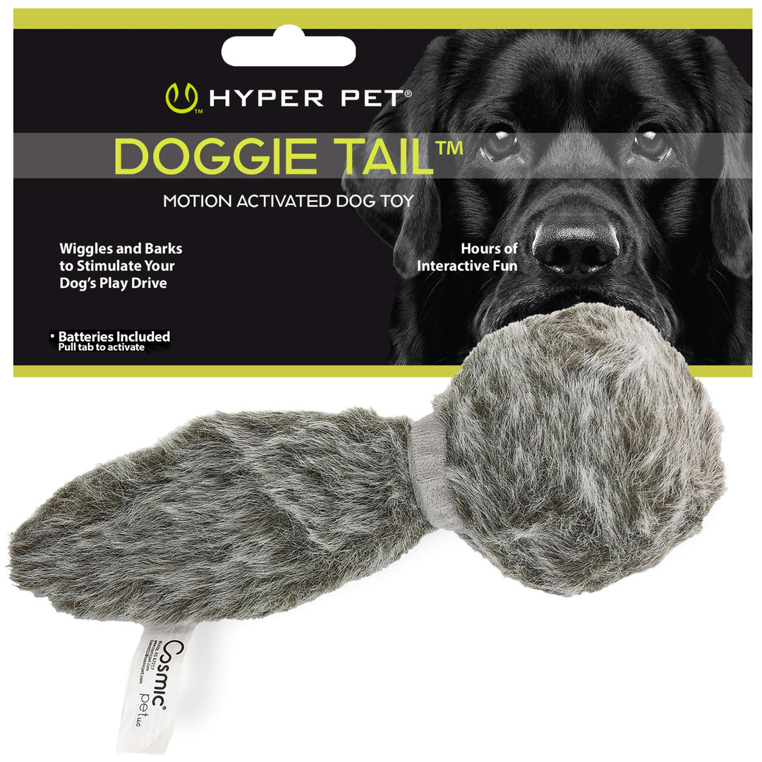 Doggie Tail Interactive Plush Dog Toys (Wiggles, Vibrates, and Barks, Stimulating Play)
