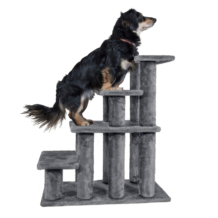 Steady Paws Multi-Step Pet Stairs for High Beds & Sofas - Gray, 4-Step