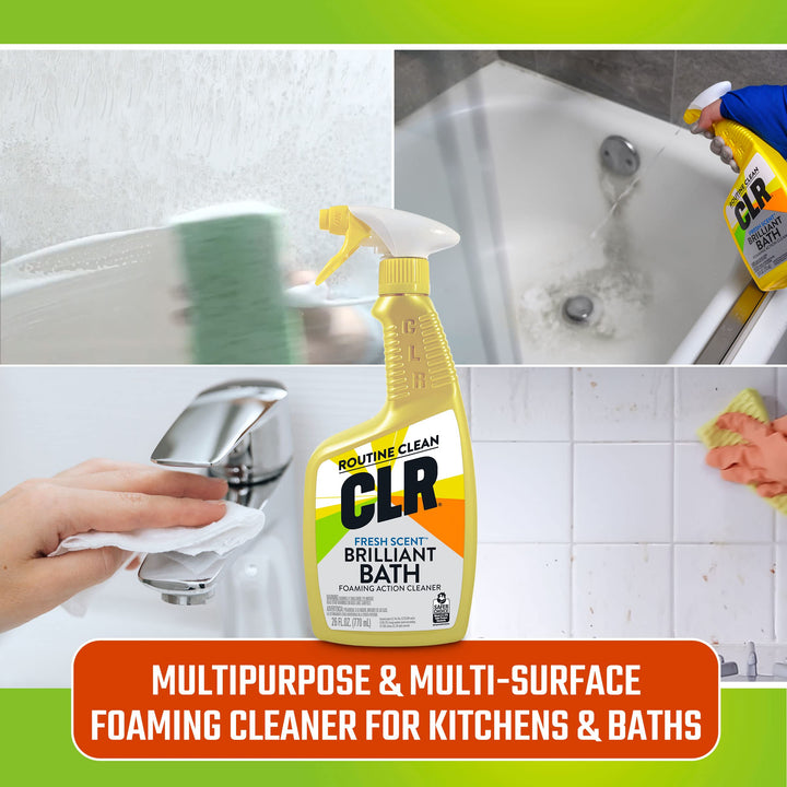 Brilliant Bath, Fresh Scent Foaming Action Cleaner, Spray Bottle, 26 Fl Oz (Pack of 1) (Packaging May Vary)