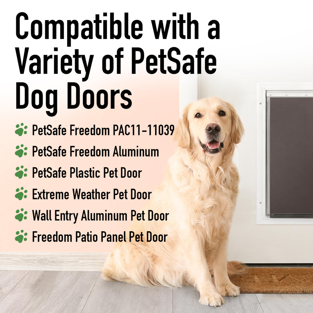 Large Replacement Dog Door Flap - Weather Resistant & Easy to Install Petsafe Freedom PAC11-11039 - Flexible Doggie Door Replacement Flaps for Small, Medium & Large Dogs & Cats