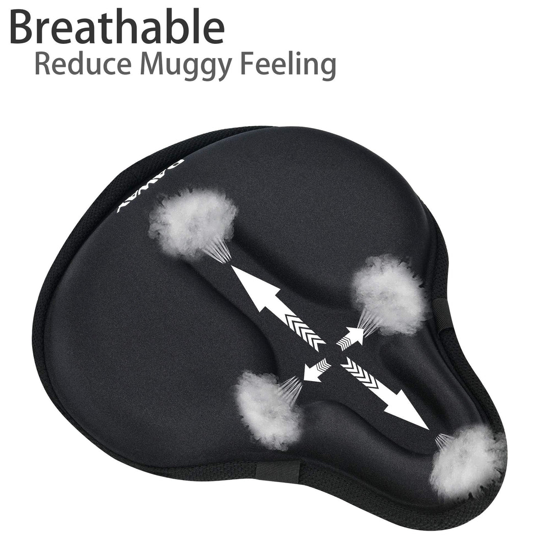 C9 Extra Large Comfortable Exercise Bike Seat Cover - Wide Soft Foam & Gel Padded Bicycle Saddle Cushion for Women Men Seniors, Fit for Peloton, Stationary, Cruiser Bikes, Indoor Outdoor Cycling
