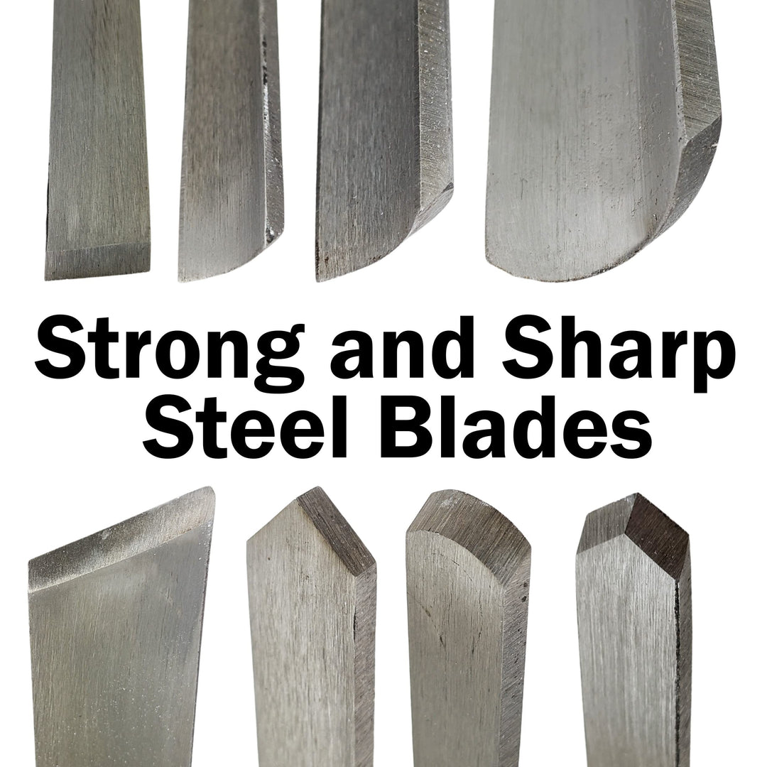 8 Piece Wood Chisel Woodworking Lathe Hand Tool Set