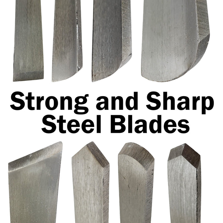 8 Piece Wood Chisel Woodworking Lathe Hand Tool Set