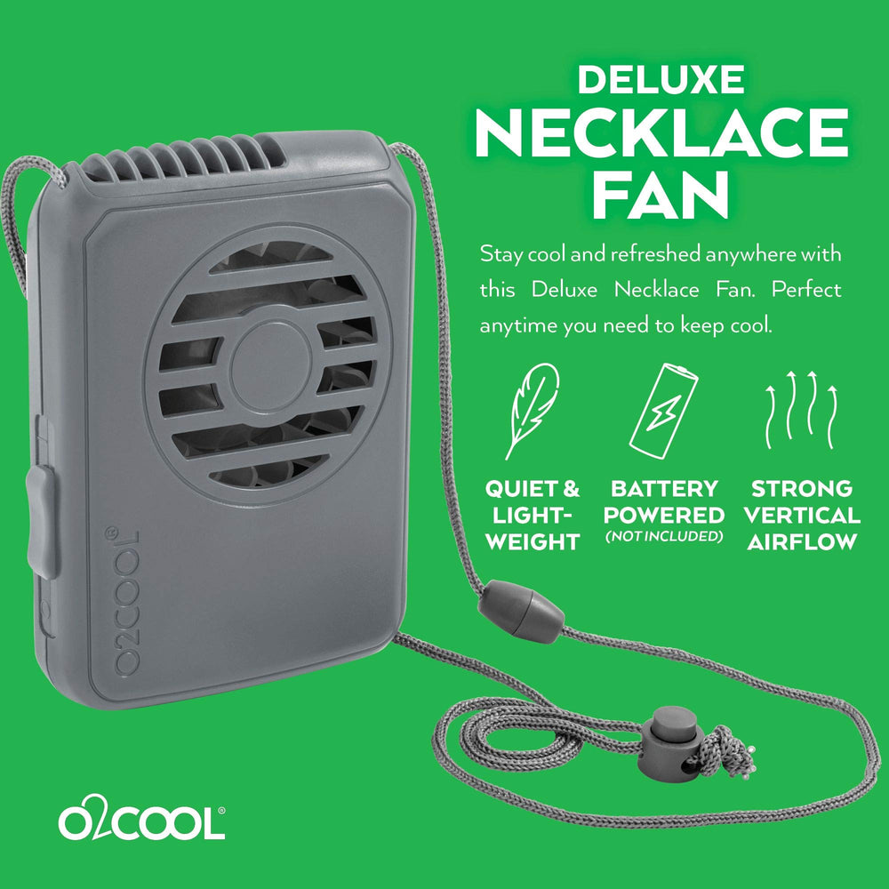 Neck Personal Travel Battery Powered Cooling Fan, Single Pack (Gray)
