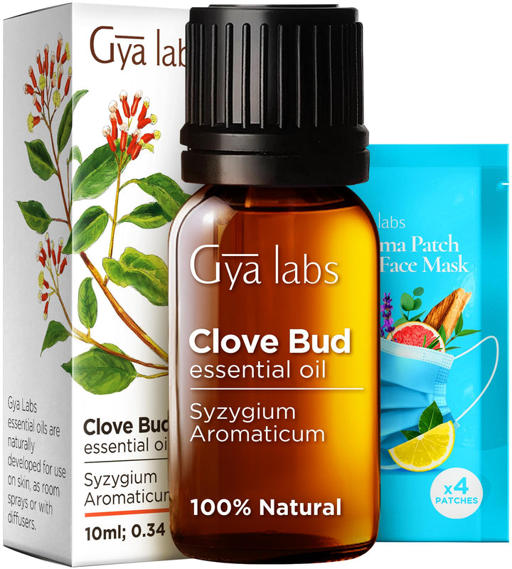 Clove Oil for Oral Care - 100% Natural Clove Essential Oil for Oral Care - Clove Oil for Teeth Gums Hair Skin & Candle Making - Earthy Spicy Scent (0.34 Fl Oz)