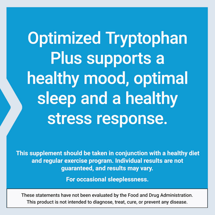 Optimized Tryptophan Plus 1000mg - L-Tryptophan Supplement with Niacin and L-Lysine for Healthy Sleep & Stress Response – Gluten-Free, Non-GMO, Vegetarian - 90 Capsules