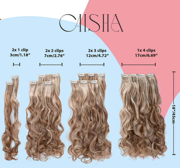 Platinum blond # 88 CE8-1 : PRETTYSHOP XXL Full Head Set 7 pcs 24 Clip In Hair Extensions Hairpiece Wavy Heat-Resisting Platinum blond # 88 CE8-1