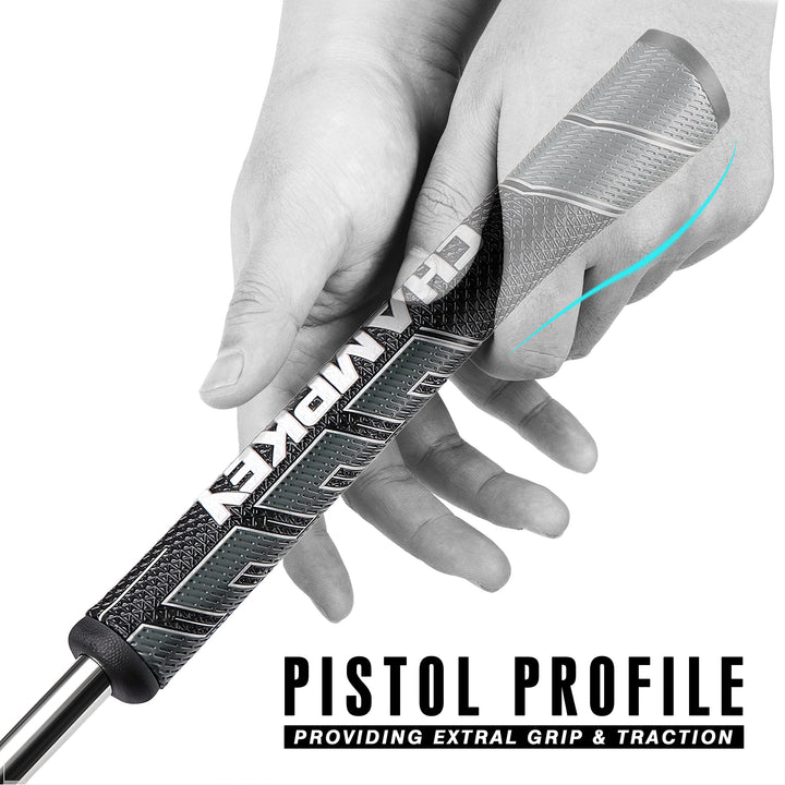 Premium Pistol Golf Putter Grip | Lightweight and Comfortable Golf Grips | Advanced Texture Control and High Feedback Golf Putter Grips(Gray, Standard)