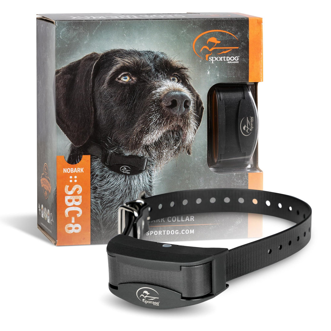 Brand NoBark SBC-8 Bark Control Collar - Static Collar with Progressive Correction - Waterproof - Static Stimulation - Dogs 8 lbs & up