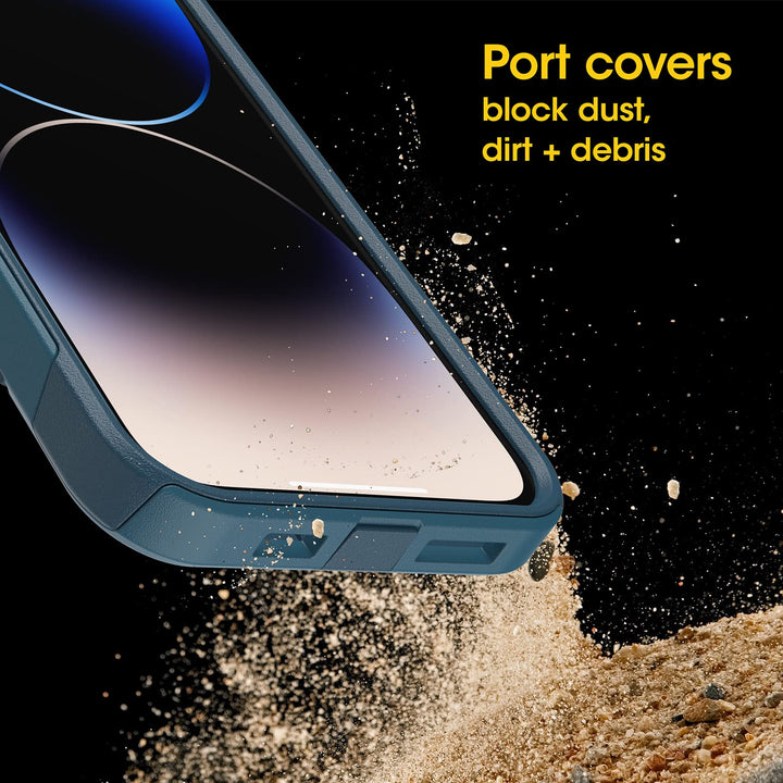 Polycarbonate Synthetic Rubber Iphone 14 Pro Max (Only) Commuter Series Case-Dont Be Blue (Blue), Slim & Tough, Pocket-Friendly, With Port Protection