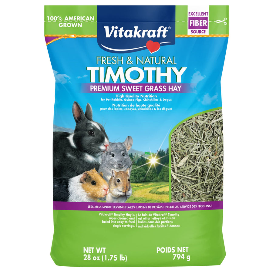 Small Animal Timothy Hay for Guinea Pigs, Rabbits, and Chinchillas - 1.75 lbs