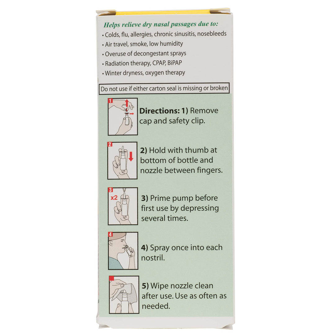 Ayr Saline Nasal Gel No-Drip Sinus Spray With Soothing Aloe Vera, 0.75 Ounce Spray Bottle