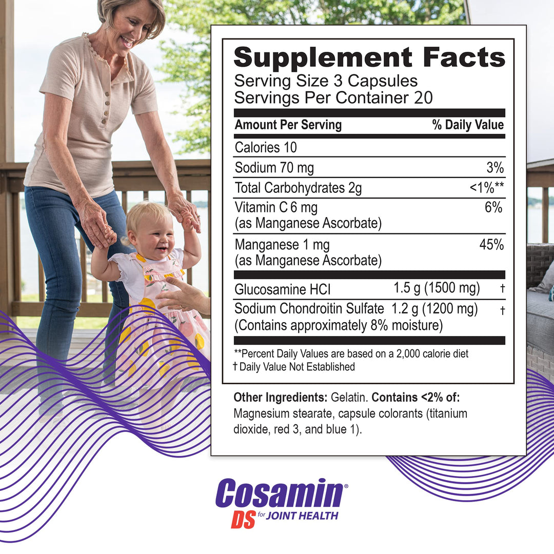 Cosamin DS #1 Researched Glucosamine & Chondroitin Joint Health Supplement, 60 Capsules