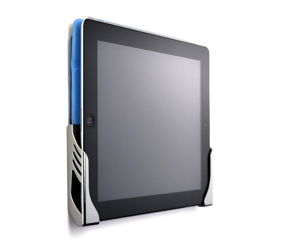 Koala Tablet Wall Mount Universal, Damage-Free Adhesive Wall Dock for iPads, Tablets, Smartphones, and eReaders (Chrome-Plated Plastic)