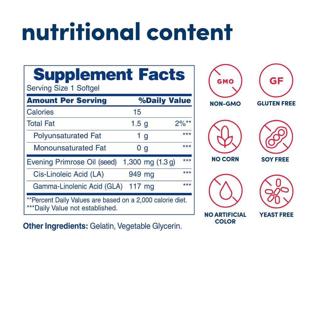 Dietary Fiber Supplements, Royal Brittany Evening Primrose Oil, Pack of 2, 60 Count