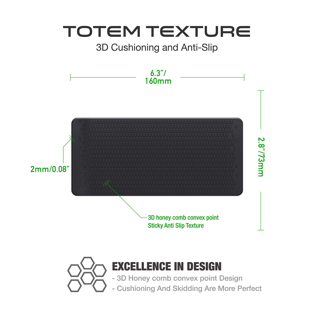 Anti Slip Pad Sticky Gripping Pad Sticky Gel Pad Multifunctional Fixate Gel Pads Non-Slip Mounting Pad Cell Pad, 6.3 x 2.8 inch (2 Pack)