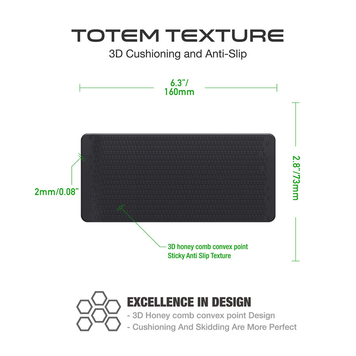 Anti Slip Pad Sticky Gripping Pad Sticky Gel Pad Multifunctional Fixate Gel Pads Non-Slip Mounting Pad Cell Pad, 6.3 x 2.8 inch (2 Pack)