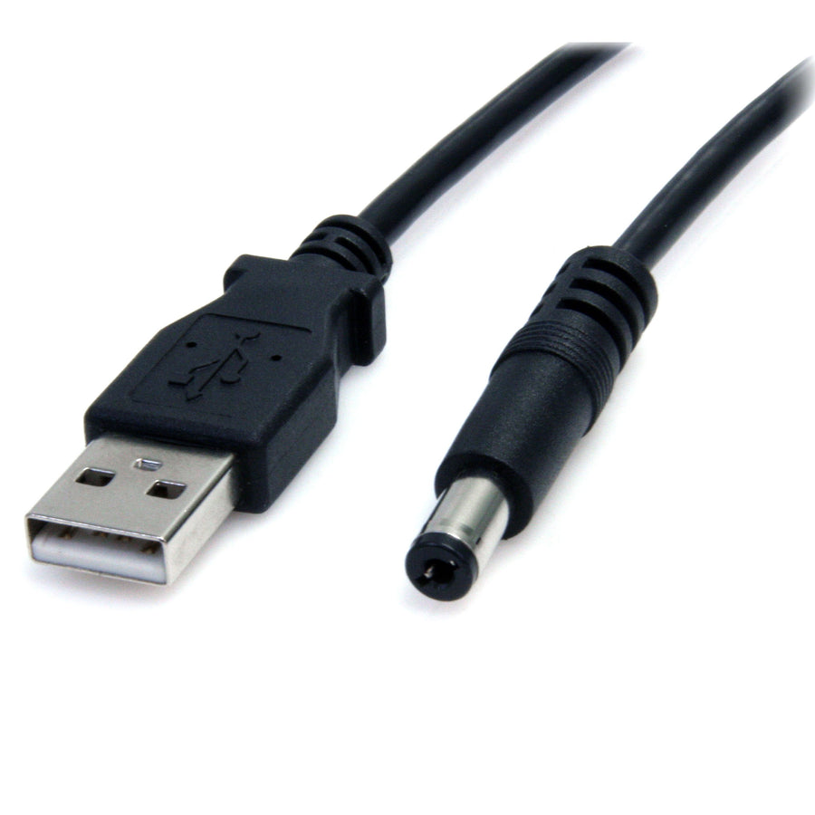 3ft (91cm) USB to Type M Barrel Cable, USB to 5.5mm 5V DC Power Cable, Molded USB to Barrel Jack 5V DC Plug