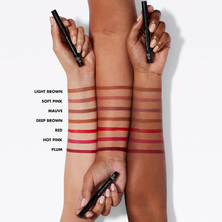 Love Triangle Lip Filler Liner, 2-in-1 Lip Liner Pencil For Sculpting & Filling, Long-Lasting Intense Color, Deep Brown