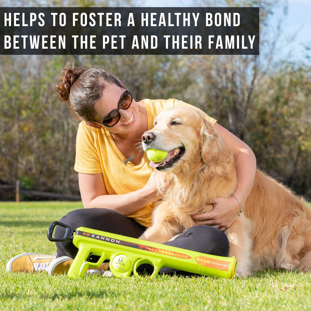 K9 Kannon Dog Ball Thrower Launcher for Dogs, All Breeds Up To 60 Pounds, With One 2.5 Inch Tennis Ball, For All Breeds