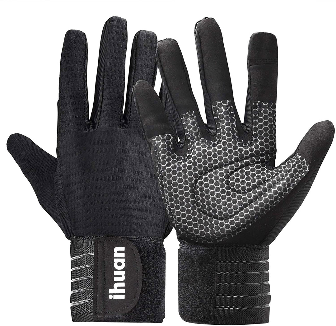 Workout Gloves for Men Full-Finger: Weight Lifting Gloves for Men, Gym Lifting Gloves Full Hand Gloves for Weightlifting, Deadlift