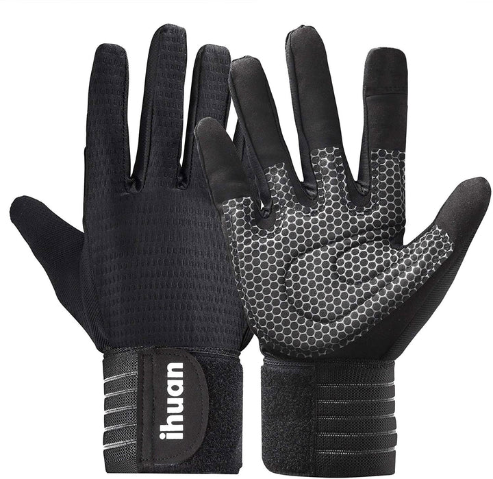 Workout Gloves for Men Full-Finger: Weight Lifting Gloves for Men, Gym Lifting Gloves Full Hand Gloves for Weightlifting, Deadlift
