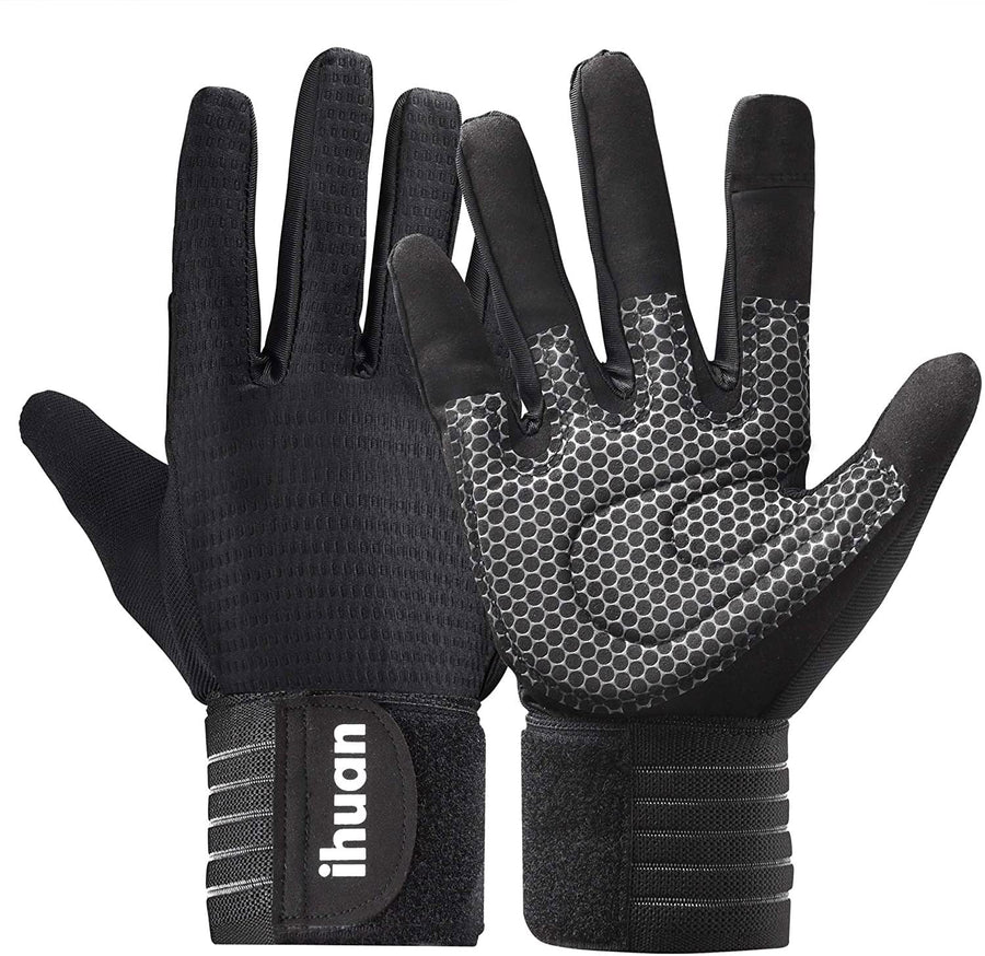 Workout Gloves for Men Full-Finger: Weight Lifting Gloves for Men, Gym Lifting Gloves Full Hand Gloves for Weightlifting, Deadlift