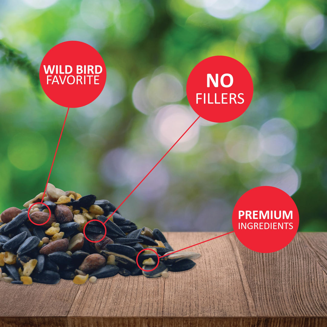 Supreme Wild Bird Seed - Wild Bird Food Mix with Nuts & Sunflower Seeds - Attracts Many Beautiful Songbirds - 20 lb. Bag