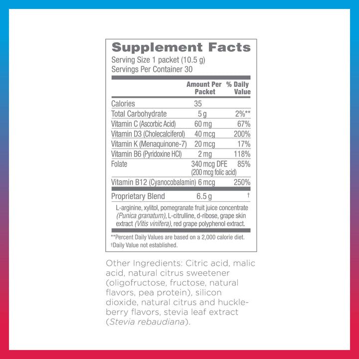 Synergy ProArgi-9 Plus L-Arginine Complexer Dietary Supplement - Mixed Berry - 30 Packets