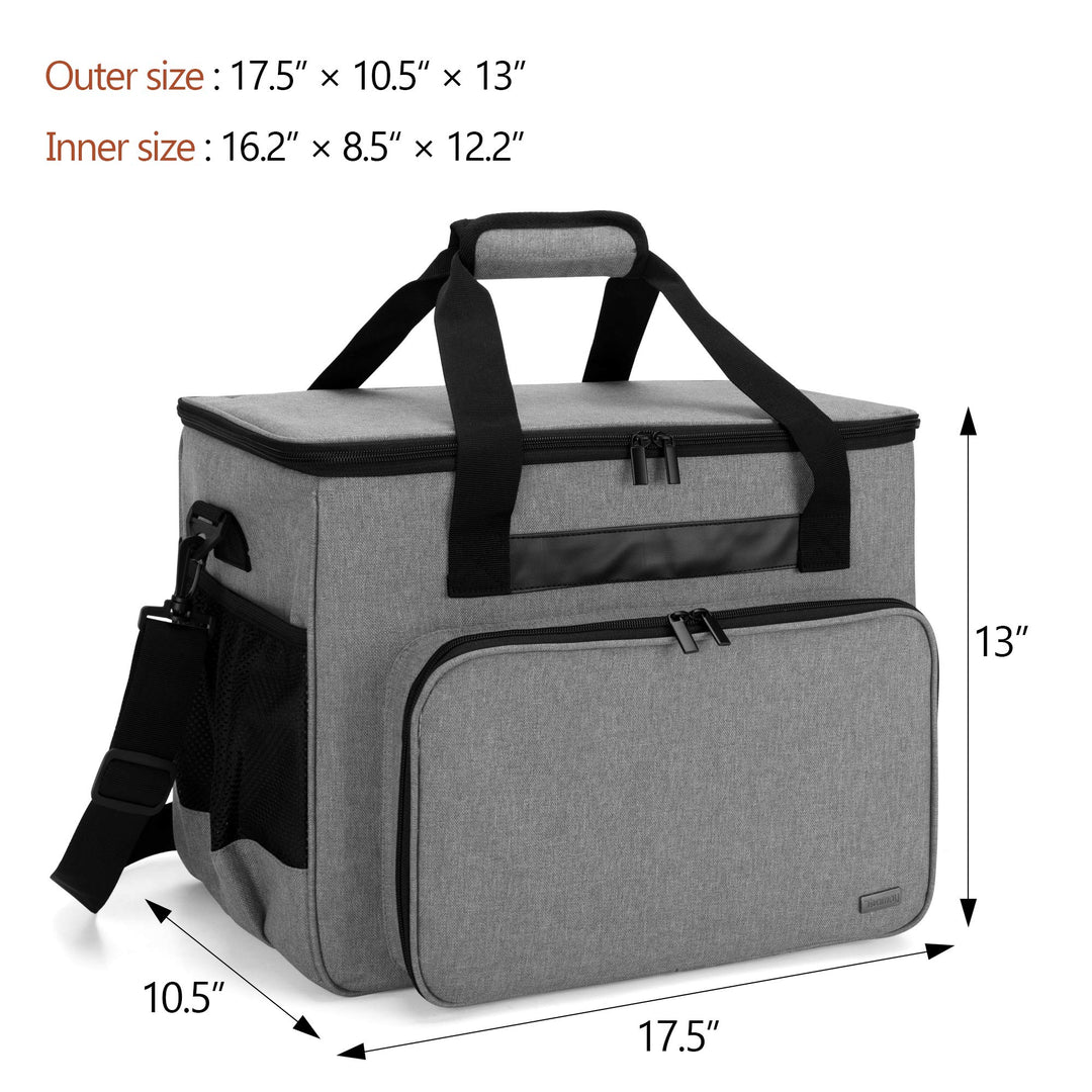Sewing Machine Case, Carrying Tote Bag Storage Organizer Compatible with Brother, Singer Sewing Machines and Accessories, Purple