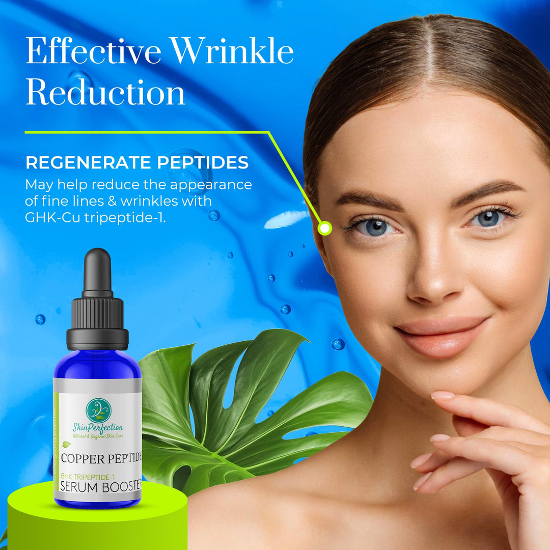 Copper Peptides Serum for Face & Hair - Anti Aging Serum with GHK Copper Peptide for Fine Lines & Wrinkles - DIY Make Your Own Face & Hair Serum GHK-C Peptide 0.5oz