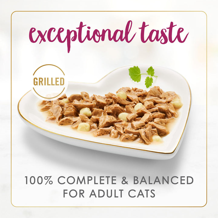 Purina Delights With Cheddar Grilled Chicken and Cheddar Cheese Feast in Wet Cat Food Gravy Cat Food - (Pack of 24) 3 oz. Cans
