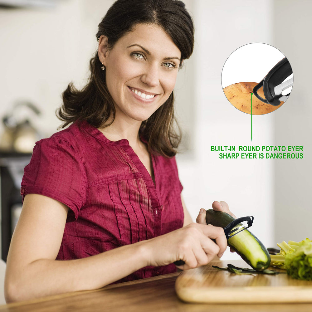 Premium Vegetable Potato Peeler: 2PCS Stainless Steel Blade Potato Peelers For Kitchen | Swivel Vegetable Peeler