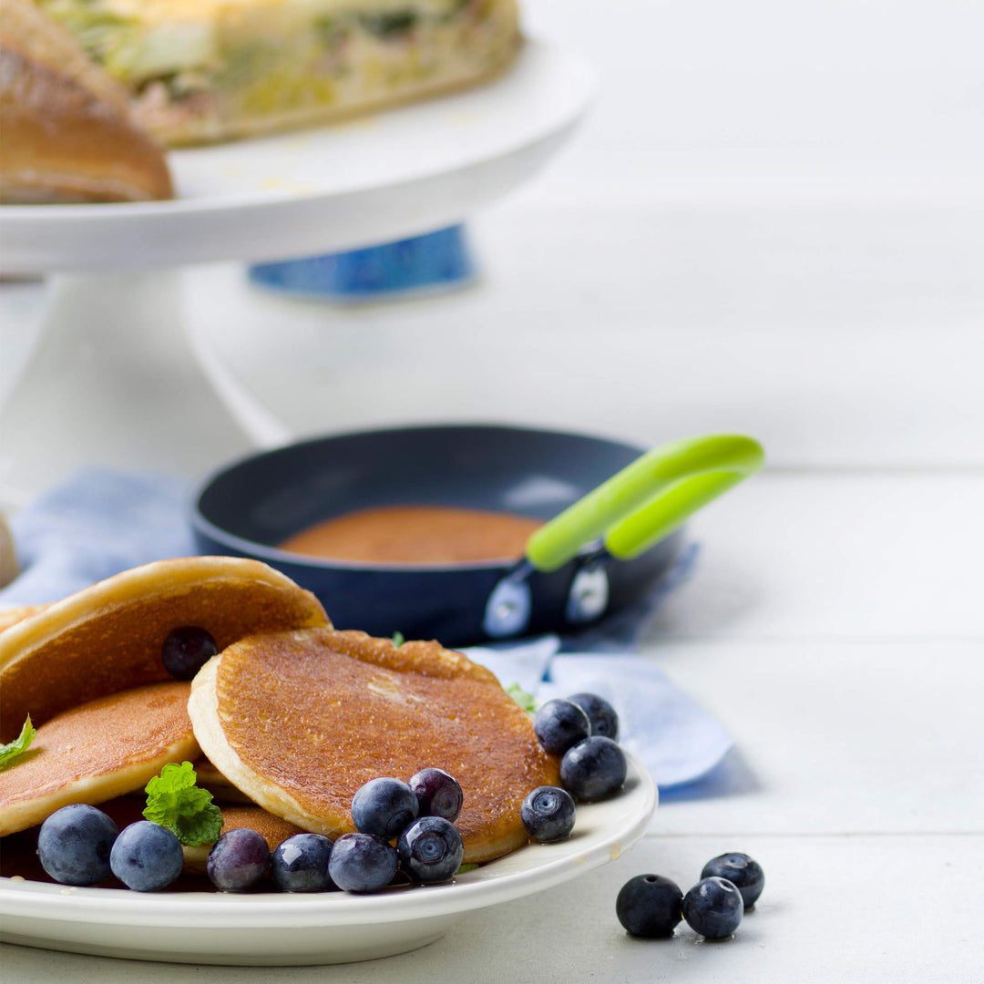 Mini Healthy Ceramic Nonstick, 5 Square Egg Pan, PFAS-Free, Dishwasher Safe, Stay Cool Handle, Black