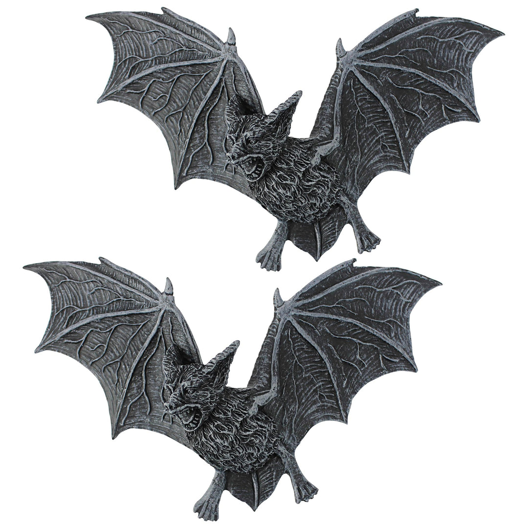 Vampire Castle Barbarosa Wall Sculptures-Bat Figure, Set of 2, 2 Count