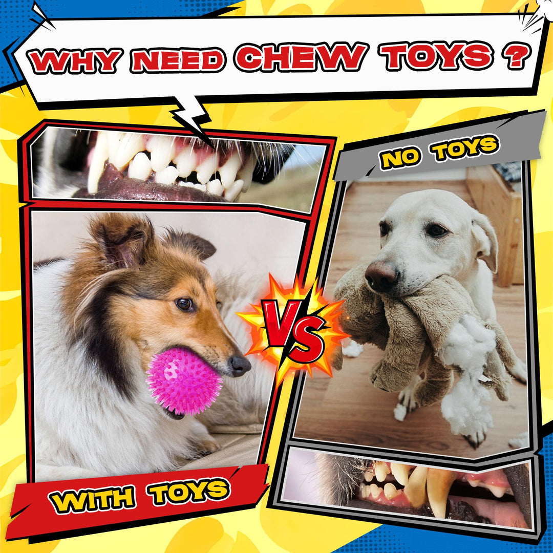 12 Pack Heavy Duty Various Dog Chew Toys Pack for Aggressive Chewers - Includes Large Rope Toy, Squeaky Toys & Indestructible Chew Bone for Medium, Large & X-Large Breeds Dogs