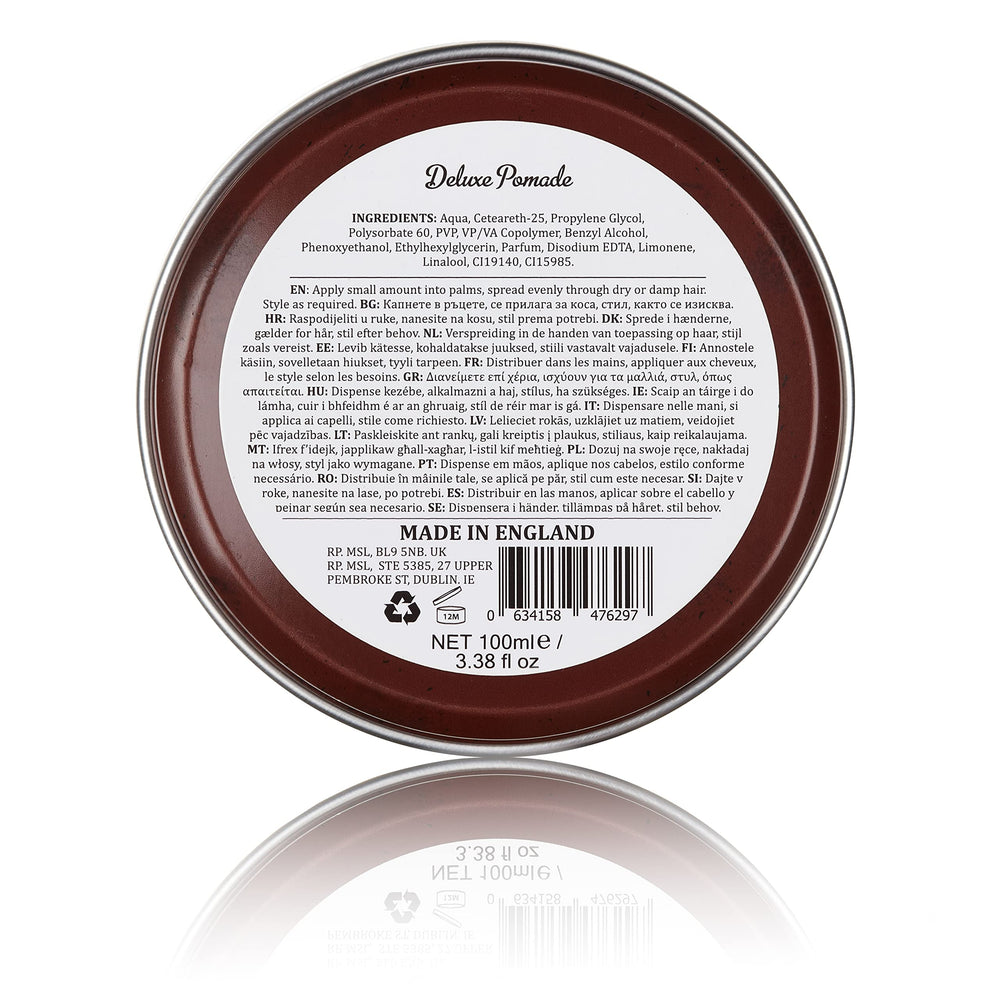 Deluxe Pomade By , Medium Hold Medium Shine, No Greasiness Or Flakiness, Citrus & Vanilla Fragrance 100ml