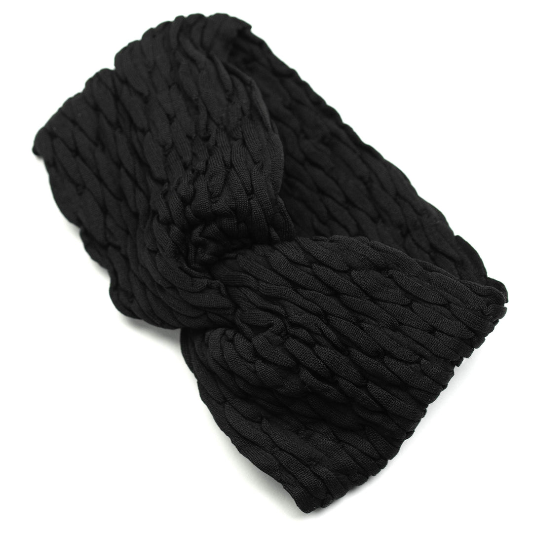Scunci Wide Twist Headwrap Scrunchie Hair Tie, Black, 1 Count