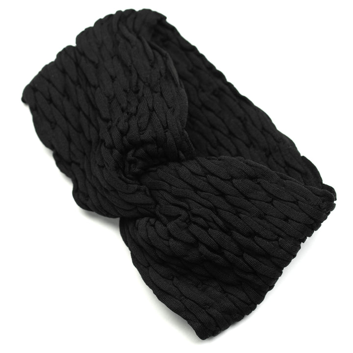 Scunci Wide Twist Headwrap Scrunchie Hair Tie, Black, 1 Count