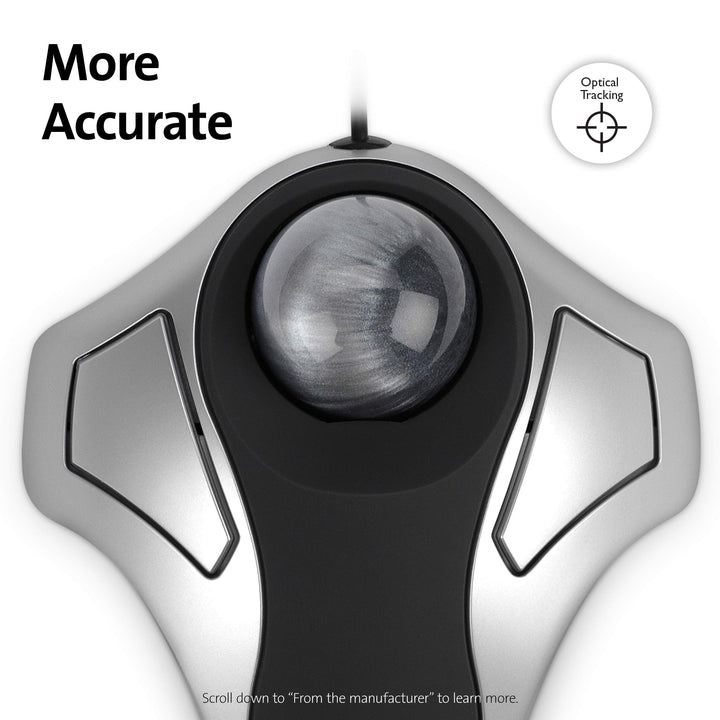 Orbit Trackball Mouse (K64327F), Silver/Black