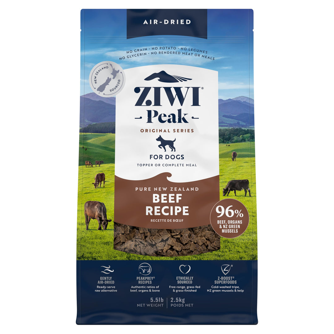 Peak Air-Dried Dog Food – Beef - All Natural, High Protein, Grain Free, Limited Ingredient w/ Superfoods (88oz)