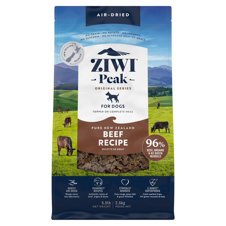 Peak Air-Dried Dog Food – Beef - All Natural, High Protein, Grain Free, Limited Ingredient w/ Superfoods (88oz)