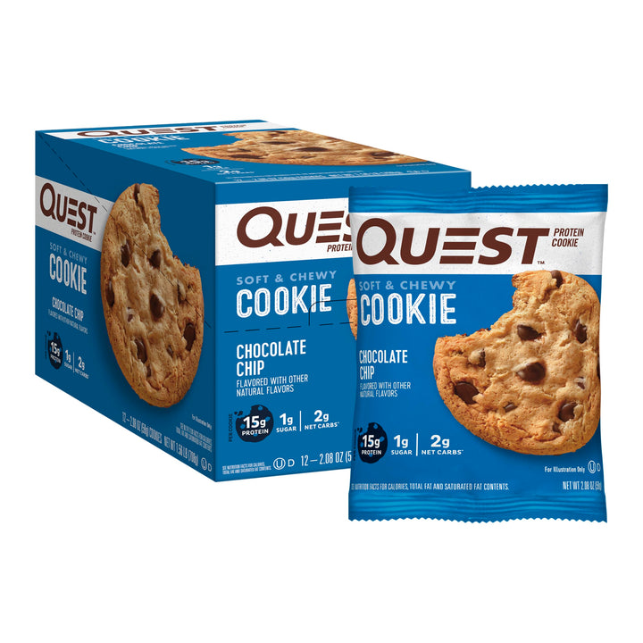 Chocolate Chip Protein Cookie; Keto Friendly; High Protein; Low Carb; 12 Count